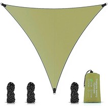 테라스차양막 어닝 천갈이 천막 비가림막 그늘막 방수 삼각형 태양 야외 정원 잔디 데크 블루에 대한 블록 자외선 차단제 캐노피, 3x3x3m 카라비너, 육군 녹색