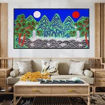 일월오봉도 액자 그림 돈들어오는 인테리어 보석십자수, 05.250x100CM