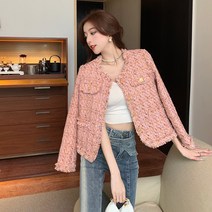 [해외] ZARA 자라 금장단추 트위드자켓 하객룩추천 크롭자켓