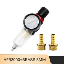 레귤레이터 유수분분리기 수분 오일 필터 컴프레셔 1pc afr-2000 공압 공기 처리 장치 압력 조절기 압축기 감소 밸브 물, afr-2000 w bt 8