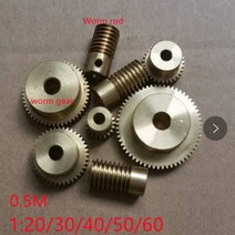 웜감속기 웜기어 황동 120 130 140 150 전기 모터 웜로드 세트 1 0.5M 160, 40T gear bore 5, worm rod bore 5