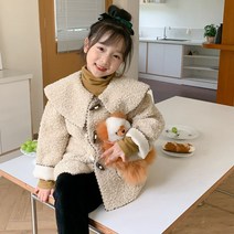 도오빠 여아 그린코트 오버핏 뽀글이 자켓