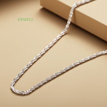 FANSYLI 남자 여자 목걸이 쇄골 체인 노 펜던트 남녀 목걸이 W5M18