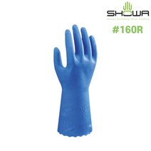 SHOWA 160R PVC 코팅 얇은 작업용 안전 장갑 내유 내산 내화학 방수 쇼와, 9/L