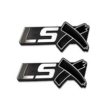 2 pcs LSX Emblems Badge 3D Self-adhesive Nameplate Sticker Replacement for Camaro Corvette LS LT ZL, 1
