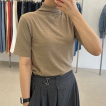 목폴라 간절기 텐셀 반팔 반목 폴라티