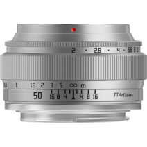 캠코더렌즈 카메라렌즈 TTArtisan-50mm F2 프라임 카메라 렌즈 니콘 Z30 파나소닉 올림푸스 M43 E 마운트, 02 Sliver_02 for Nikon Z