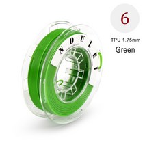 Noulei 유연한 tpu 필라멘트 3d 인쇄 1.75mm 1kg 빨간색 녹색 투명 3d 프린터 재료 filamento, 1KG 녹색, 중국