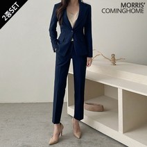 [모리스커밍홈] 모던 원버튼자켓 일자 세미팬츠 2종세트_M2209SE099C