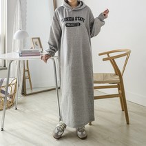 르엠마 플로 (기모안감) 후드원피스 빅사이즈원피스