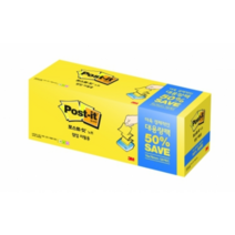 쓰리엠 포스트잇 대용량팩 76 x 76 mm KR330-20A, 노랑+새싹그린+러블리핑크, 4세트