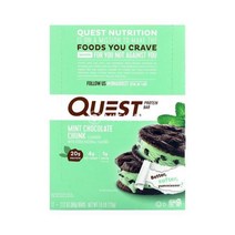 Quest 퀘스트 프로틴 바 민트 초콜렛 청크 12개입 165181