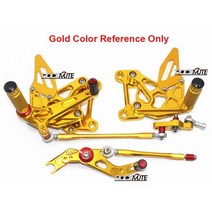 [해외]스즈키 gsx1300r 하야부사 2008-2018 cnc 조정 가능한 발판 시프트 레버 브레이크 페달 풋 페그 리어 세트 용 오토바이 리어 세트, 금