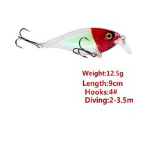 빅 베이트 루어 새로운 3D 눈 큰 움직이는 낚시 미끼 9cm 12.5g 바다 트롤링 미노 일본 Swimbait 미친 크랭, 01 A