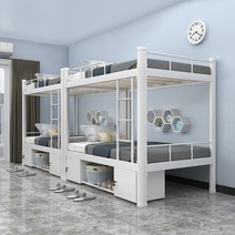 2층 침대 교직원 기숙사 아파트 합숙소 병원 게스트하우스 2층침대, 높이180x가로120x세로200cm그레이