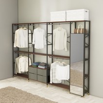 상도가구 모던하임 거울행거 2800 시스템행거 드레스룸 드레스룸행거 행거, 월넛