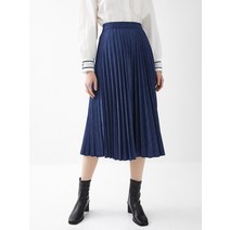 이지 데님 플리츠 스커트 7122155504