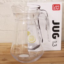 유럽풍 유리 저그 물병 1.3L 스텐 물통 생활 잡화 보냉 2L 강아지 보틀 보온 냉장고, 본상품선택