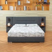 [라클라우드] 천연라텍스+베니스침대 Q 20cm, 베이지(사이드패널1개)