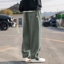 썸머 남학생 다리미 캐주얼룩 순면바지 자남 춘추 긴바지