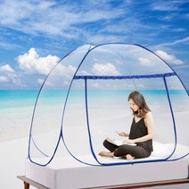 원터치 침대 모기장 바닥겸용 텐트 야외 사각 캐노피 원터치모기장 1인용모기장 아기모기장 모기텐트 접이식모기장 텐트형모기장 범퍼침대모기장 벙, 실속형 1인용