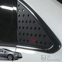 JS automotive 현대 그랜저HG C필러 스포츠플레이트 필라몰딩 5G튜닝용품 그랜져 기둥몰딩 악세사리, 유광레드 로고