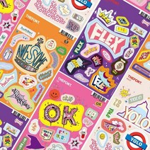 기타 바보사랑[이케이디자인]더폰트 스티커 FLEX외 3종, awesome