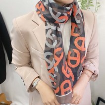 [미스블혹] 국내제작 스카프링 패턴 부드러운 숄 롱 머플러