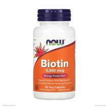 나우푸드 비오틴 Biotin 바이오틴 조효소 황 5 000mcg 베지 캡슐 60정