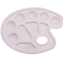 미술 미니 팔레트 수채화 종이 팔레트 1pc 플라스틱 아트 페인트 플라스틱 드로잉 트레이 컬러 오일 흰색 그림 도매 가격, 하얀