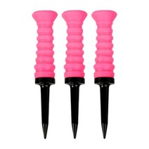 3Pcs 탄성 골프 티 플라스틱 볼 홀더 초보자 훈련 보조기 연습, 분홍색