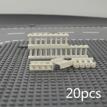한글타자기 수동 옛날 레트로 빈티지 인테리어 소품 도시 친구의 집 MOC 부품 울타리 계단 사다리 빌딩 블, 35 20pcs