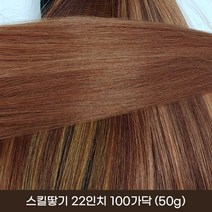 프리티레이디 인모 100% 스킬땋기 22인치 100가닥(50g) 붙임머리 긴머리 여신머리 연예인 부분 가발 아이돌 헤어 피스 옴브레 브릿지 발레아쥬, #6