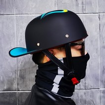 스냅백 오토바이 바이크 반모 헬멧 할리헬멧 경량 레트로 커스텀 전동킥보드 여름용, L