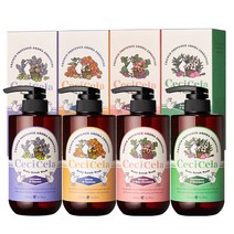 쎄씨쎌라 아로마 바디스크럽워시 500ml 4종 각 1개씩
