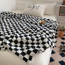 체커보드 젠틀 레이스 서머 퀼트 코튼 소프트 슬리핑 얇은 이불