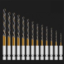 망고테크 코발트 스텐기리 1.5MM-6.5MM 15P 세트 스덴 드릴비트 철 철판 금속 목재, 15개입1.5mm~6.5mm 1세트, 1개