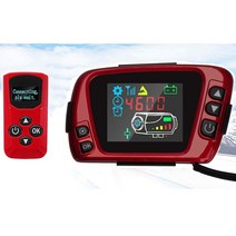 무시동히터 캠핑온풍기 12v24v lcd 디스플레이 온도 조절기 모니터 스위치 + 원격 컨트롤러 액세서리 5kw8kw 자동차 자동차 주차 디젤, 빨간색 lcd 빨간색 리모컨