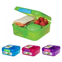 시스테마 벤토 큐브 런치 박스 도시락통 1.25L, 1p, 퍼플