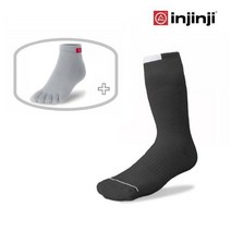 인진지 쿨맥스 스포츠 뉴 트레일러퍼포먼스 양말 + 발가락 양말, 그레이