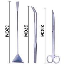 수초가위 어항스크래퍼 어항청소기 청소 이끼제거 물갈이 수족관 탱크 aquascaping 도구 수족관 족집게 도구 스테인레스 스틸 수생 식물 세트 수족관 유지 보수, 3 개