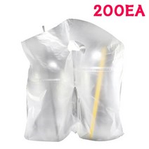 딜민트 테이크아웃 무지 200개 일회용캐리어 비닐캐리어 2구, 수량본상품선택, 개당 수량본상품선택