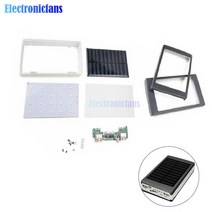 파워뱅크 자작배터리 캠핑용배터리 18650 모바일 전원 휴대용 태양 광 발전 은행 충전기 DIY 상자 재료 LED, 04 Black DIY