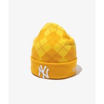 뉴에라 MLB 미국정품 아가일 뉴욕 양키스 비니 오렌지 KNIT ARGYIL BEANIE NEYYAN ORG