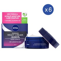 니베아 너리싱 페이스 수분크림 나이트 50ml Nivea Nourishing Face Moisturiser Night, 6개