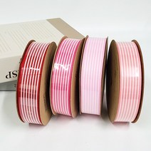 리본벨리 골직 스트라이프 리본 15 25 40mm 16yd 선물포장 리본공예DIY, 베이지, 25mm