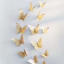 금박 펀칭 입체나비_B골드 인테리어소품 3D 골드나비, 단품
