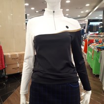 그린조이 사선절개 반지퍼 가을 티셔츠 M18KL62W