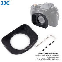 jjc 메탈 렌즈 후드 스퀘어 쉐이드 fujifilm xf 27mm f2.8 r wr 렌즈와 호환 fujifilm xt3 xt2 xt1 xt30 xt20 x20 xe4 xe3
