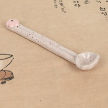 소프트 도자기 티스푼 핑크 스푼 티숟가락